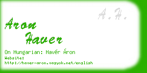 aron haver business card